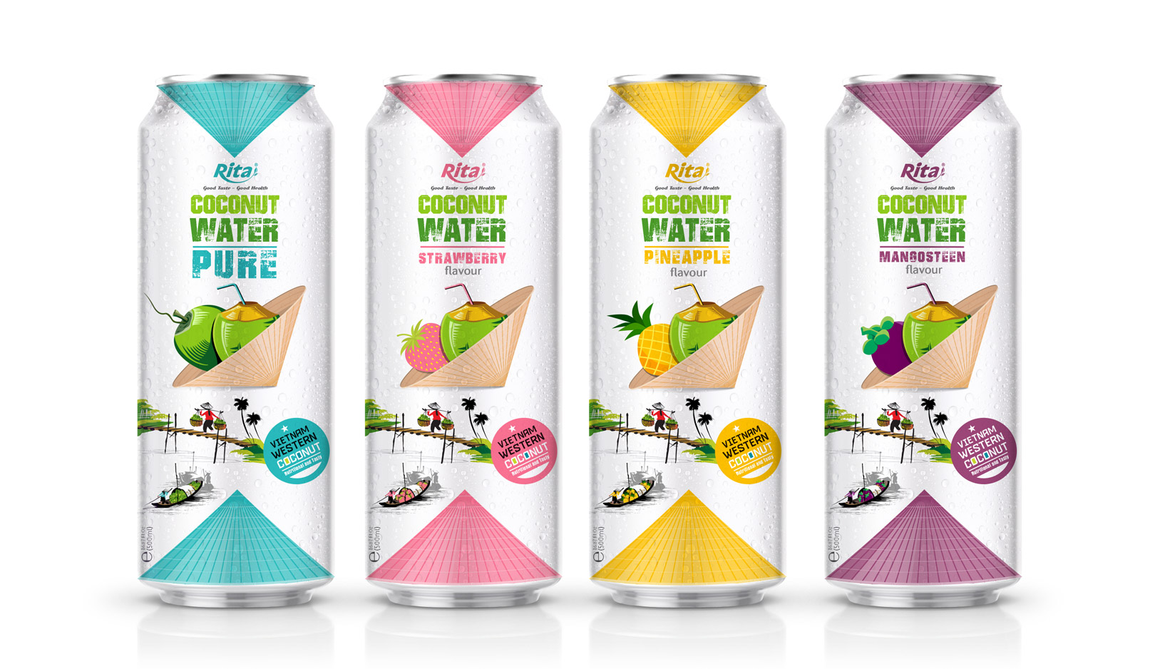 Poster Coconut water Viet Nam in 500ml cans