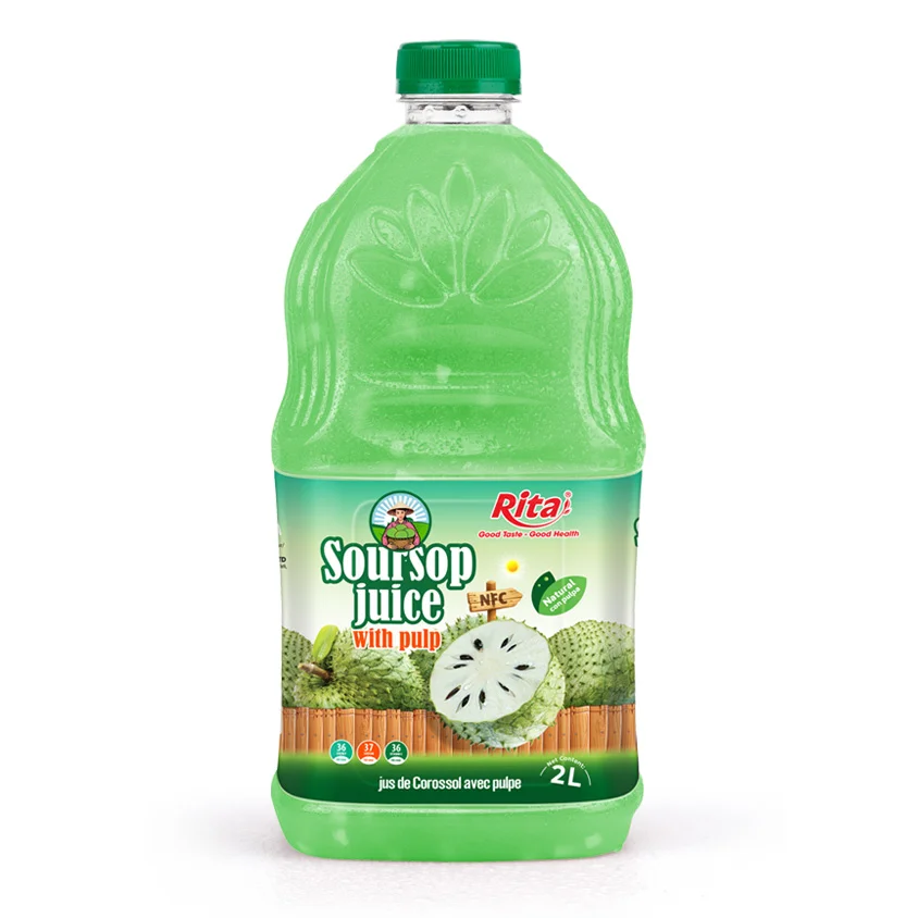 NFC Tropical Drink Soursop Fruit Juice with Pulp 2L PET Bottle