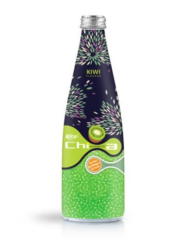 1000ml Glass bottle Kiwi flavor Chia Seed Drink