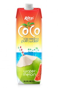 100 real coco organic pure coconut water and watermelon 1L Paper Box