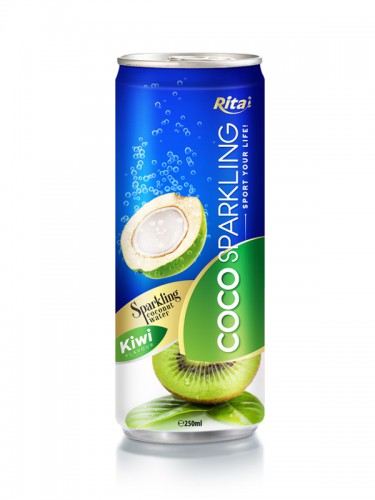 250m Alu Can Kiwi Flavour Sparkling Coconut Water