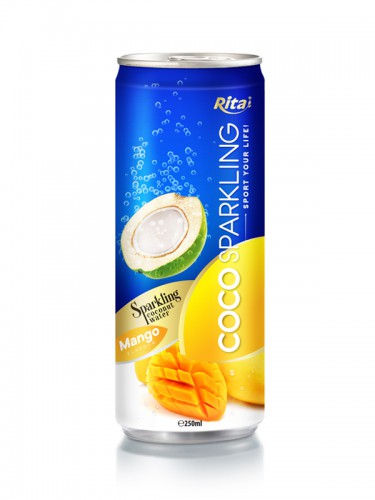 250ml Alu Can Mango Flavour Sparkling Coconut Water