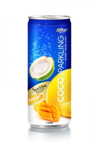 250ml Alu Can Mango Flavour Sparkling Coconut Water
