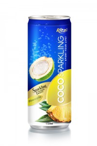 250ml Alu Can Pineapple Flavour Sparkling Coconut Water