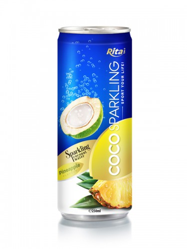 250ml Alu Can Pineapple Flavour Sparkling Coconut Water
