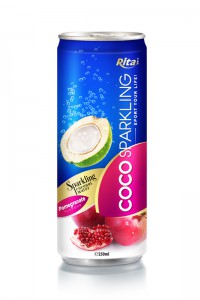 250ml Alu Can Pomegrante Flavour Sparkling Coconut Water
