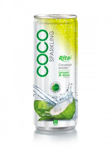 250ml Lemon  Min flavor Sparkling Coconut Water