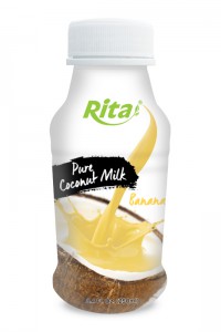 250ml PP bottle Pure Coconut Milk with Banana