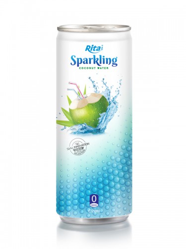 250ml Slim Can Sparkling Coconut Water 1