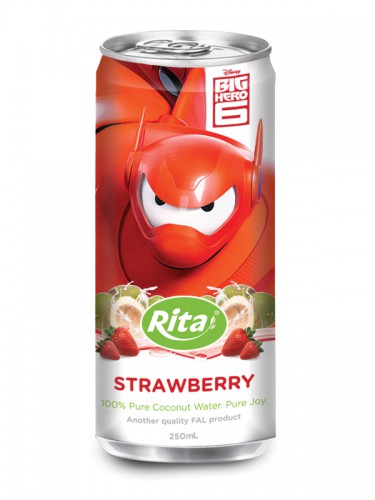250ml Slim Can Strawberry Flavored Coconut Water