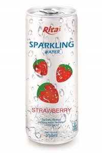 250ml Slim Can Strawberry Flavored Sparkling Water