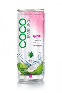 250ml Strawberry flavor Sparkling Coconut Water