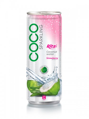 250ml Strawberry flavor Sparkling Coconut Water