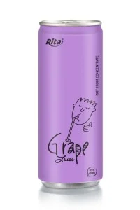 250毫升铝罐装葡萄汁