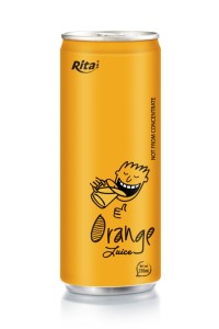 250毫升铝罐装橙汁