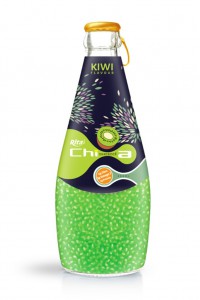 290ml Glass bottle Kiwi flavor Chia Seed Drink