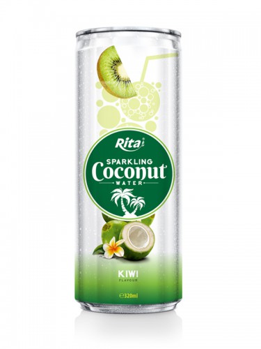 320ml Alu Can Kiwi Flavour Sparkling Coconut Water