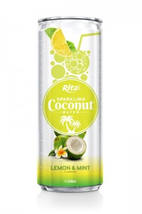 320ml Alu Can Lemon  Mint Flavour Sparkling Coconut Water