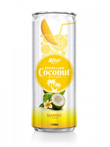320ml Alu Can Mango Flavour Sparkling Coconut Water