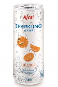320ml Slim Can Orange Flavored Sparkling Water