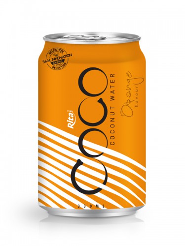 330ml Alu Can Orange flavour Coconut Water 