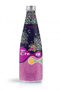 330ml Glass bottle Grape flavor Chia Seed Drink