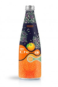 330ml Glass bottle Orange flavor Chia Seed Drink