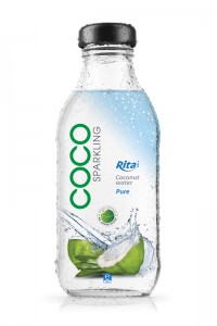350ml Glass bottle Sparkling Coconut Water