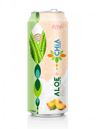 500ml Peach flavour Aloe Vera with Chia Seed Drink