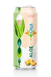 500毫水蜜桃味芦荟奇亚籽饮料