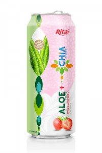 500ml Strawberry flavour Aloe Vera with Chia Seed Drink