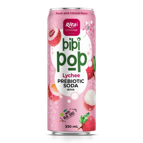 Bibi Pop 荔枝益生元汽水 330ml