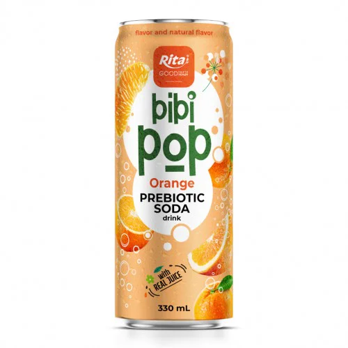 BiBi Pop 气泡橙味益生元汽水 330ml