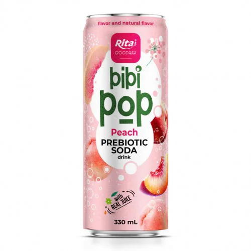 Bibi Pop 桃子益生元苏打水 330ml