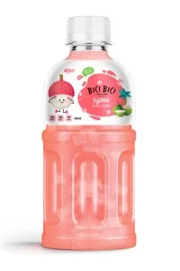 300ml宠物瓶荔枝汁椰子果冻比奇比奇