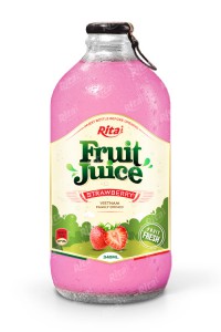 Strawberry fruit juice 340ml glass bottle 
