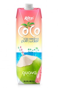 pure coconut water with guava juice brands 1L Paper Box