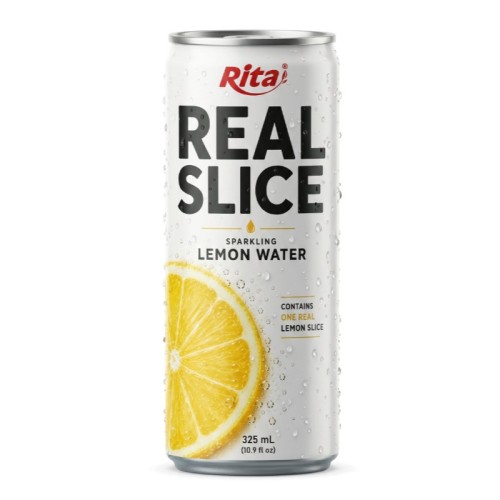 RITA 真实柠檬片气泡水 325ml 细罐 – 清爽饮品