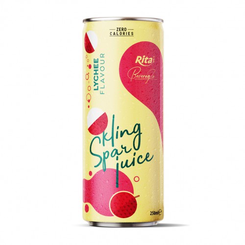 sparkling drink with lychee flavour 250ml slim cans