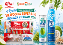 RITA参加VietFood & Beverage 2026展会现场图片，展示RITA饮品产品、品牌展位及与国际客户交流洽谈的场景。