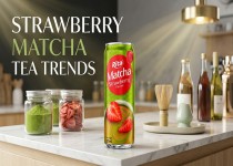 柠檬味抹茶茶饮产品展示图，融合新鲜柠檬、优质抹茶与现代饮品包装设计，展现清新健康的即饮茶饮特色。