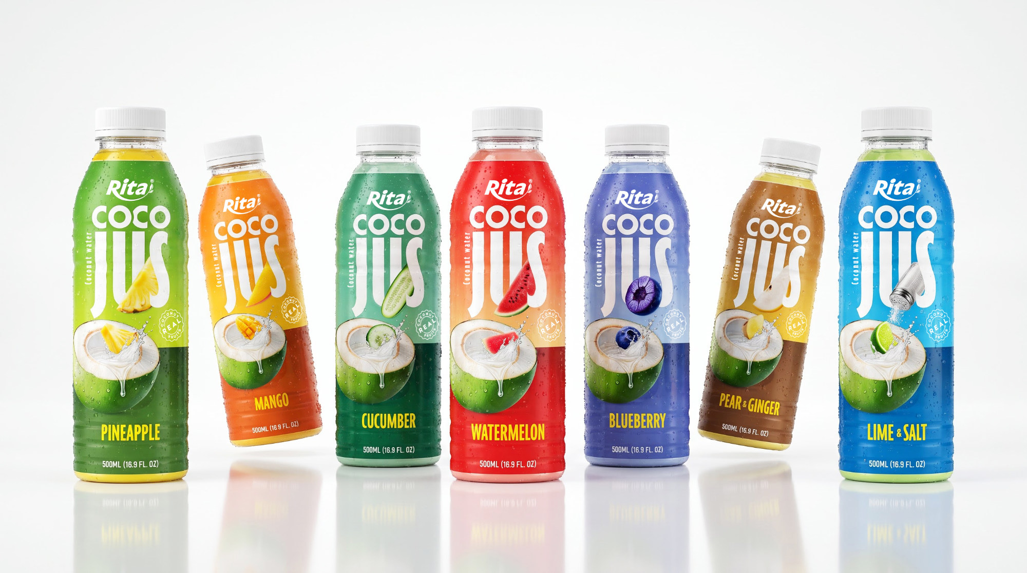 COCO JUS Real Coconut Water with Cucumber Juice 500ml (16.9 fl oz) Poster 2