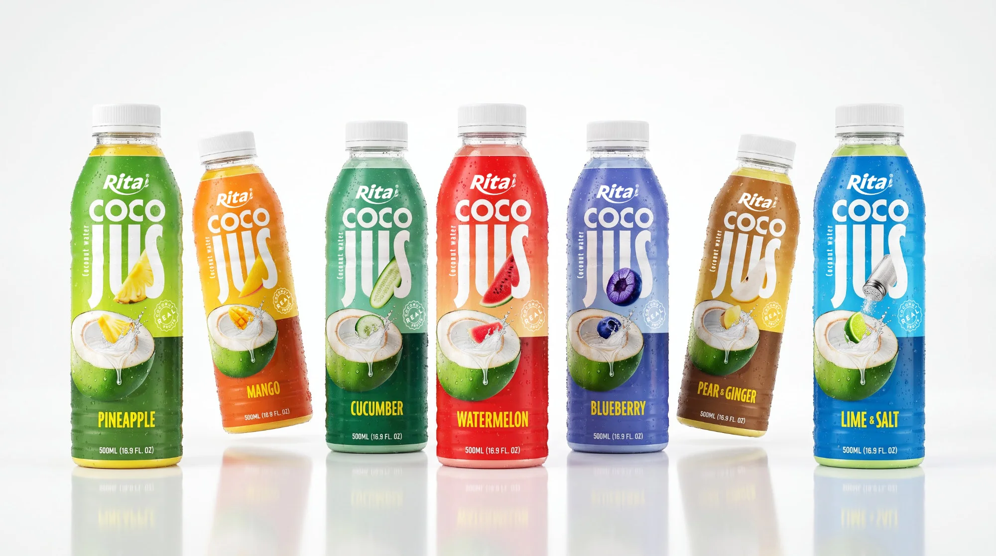 COCO JUS Real Coconut Water with Watermelon Juice 500ml (16.9 fl oz) Poster 2