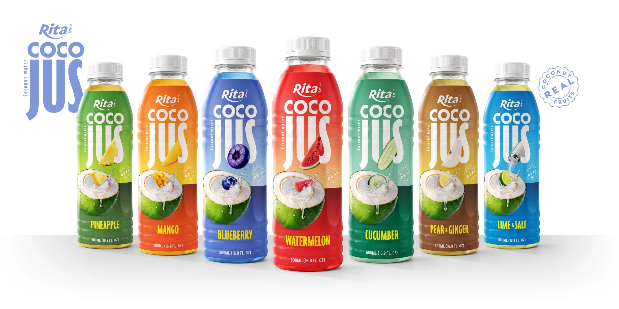 COCO JUS Real Coconut Water with Mango Juice 500ml (16.9 fl oz) Poster 2