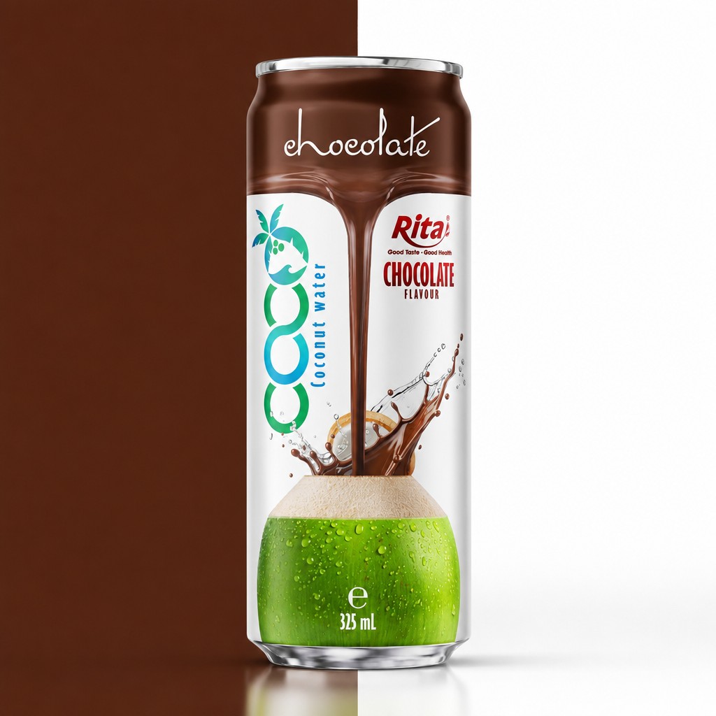 Coconut water with  Chocolate Flavor 325ml sleek can - Product Image