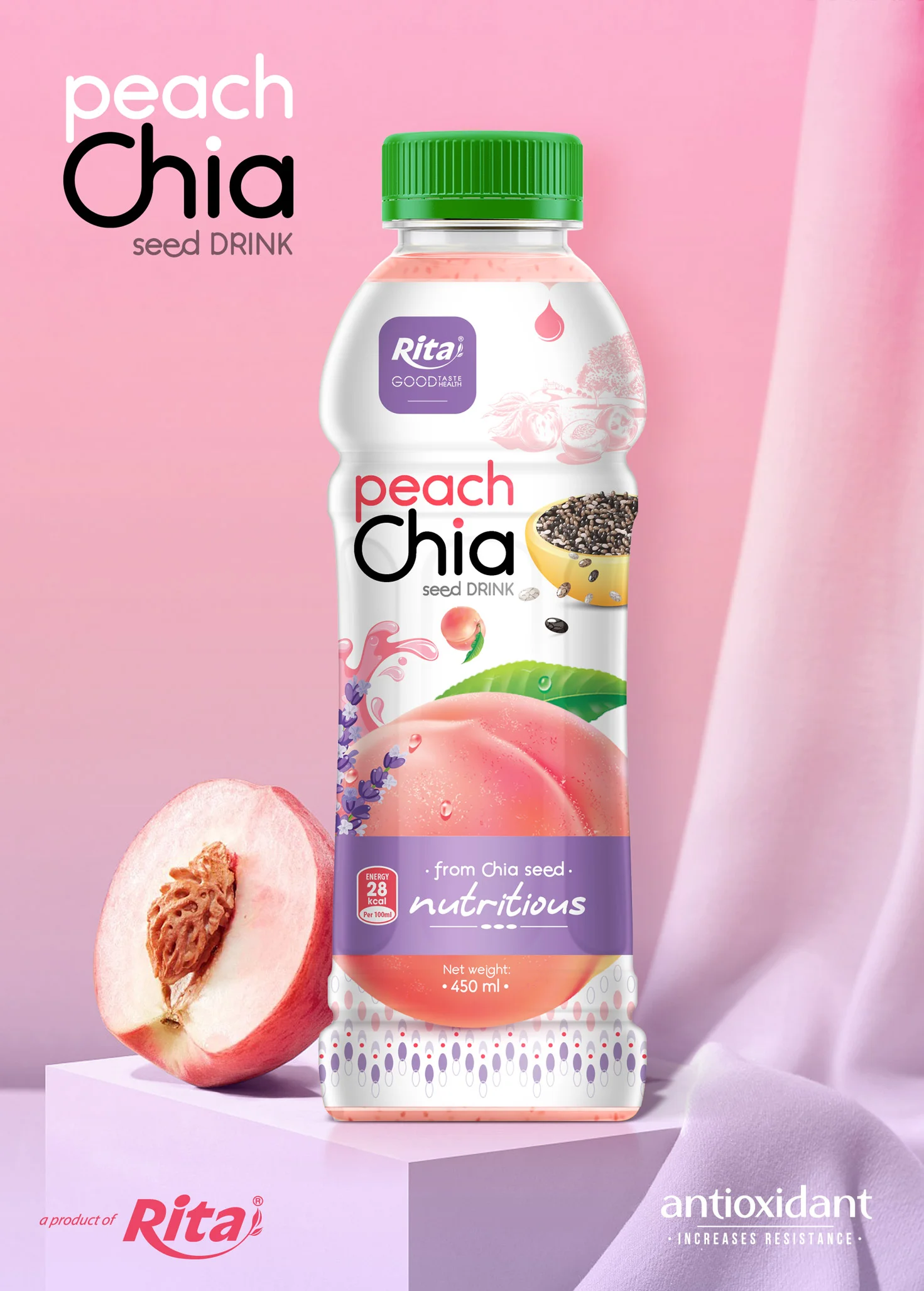 Poster Peach Chia 450ml