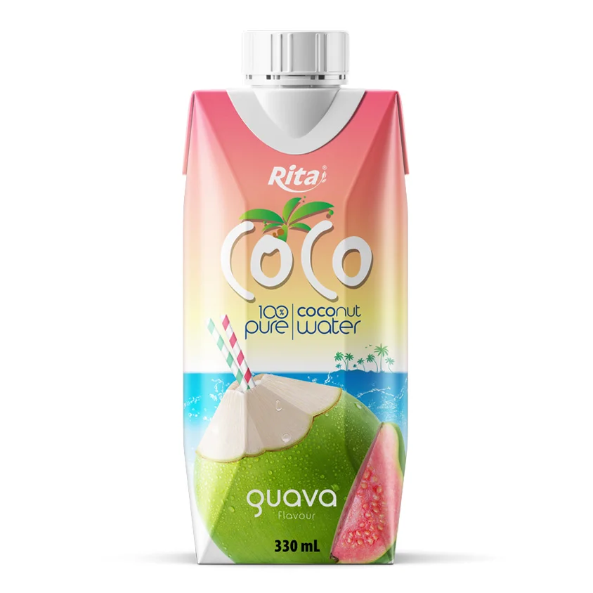 COCO 100 pure coconut water with watermelon flavour 330ml Paper box