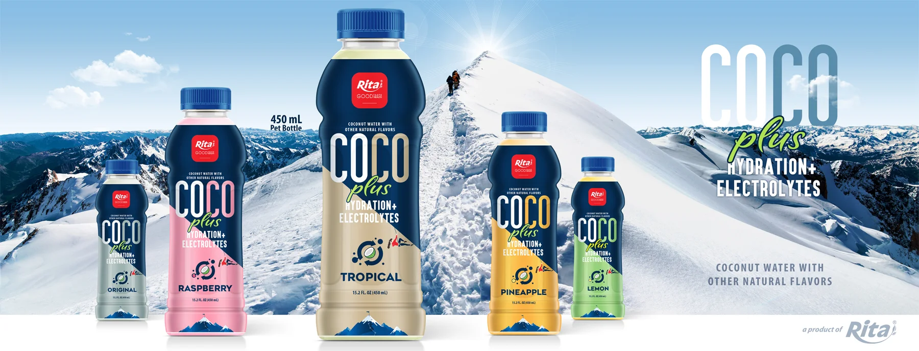 15.2 fl oz Pet Bottle Coconut water plus Hydration electrolytes own brand