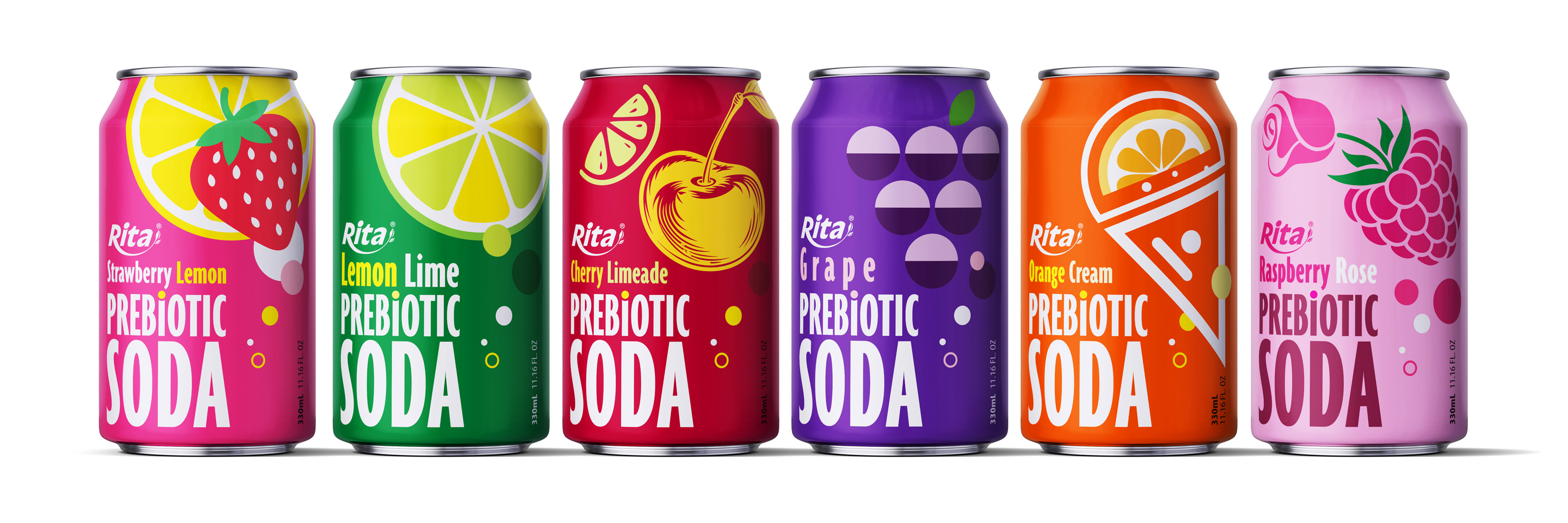Grape Flavor Prebiotic Soda 330ml short can Poster 1