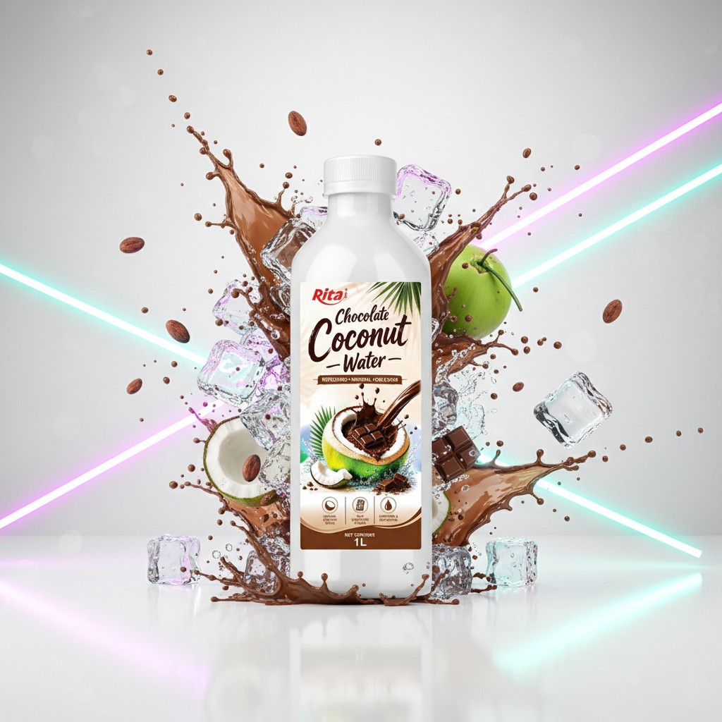 1L PP bottle  Chocolate Coconut Water – Refreshing Natural Delicious - Premium Beverage